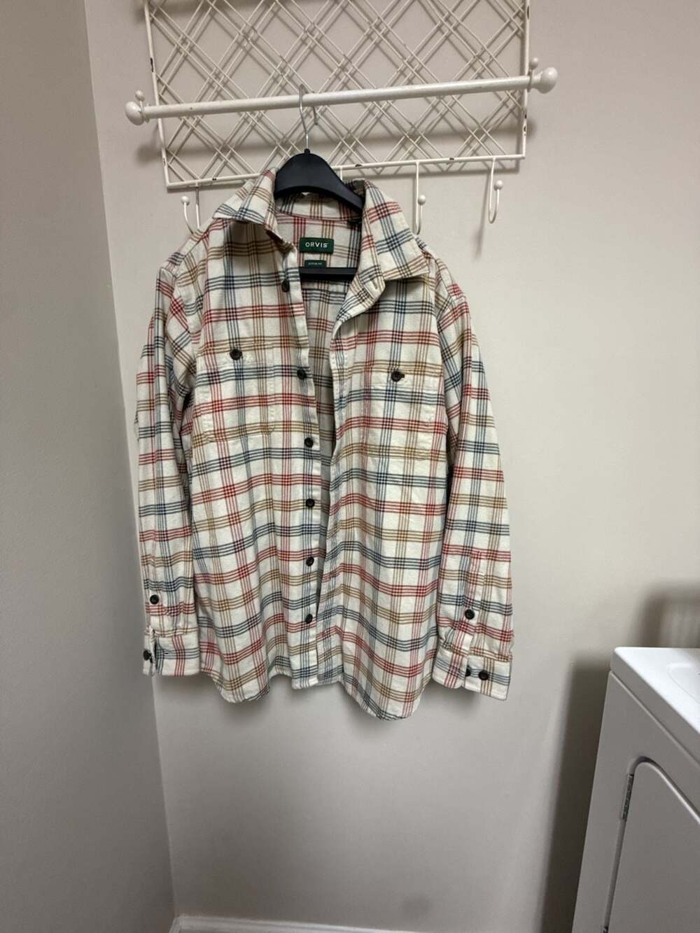 Orvis Men's Plaid Flannel Button Down Shirt